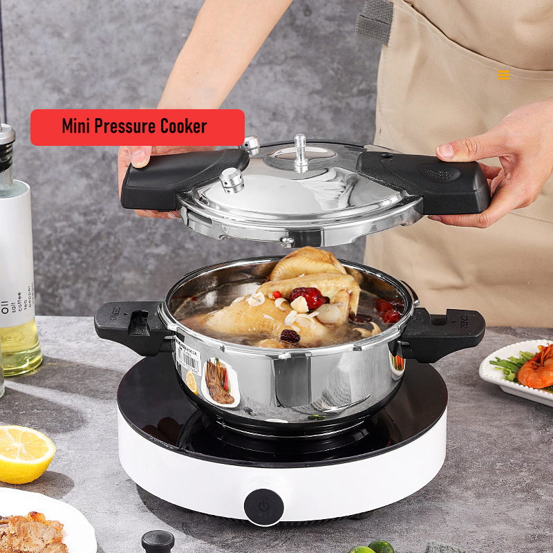 Stainless steel explosion-proof mini pressure cooker single people rice cooker gas induction micro pressure cooker