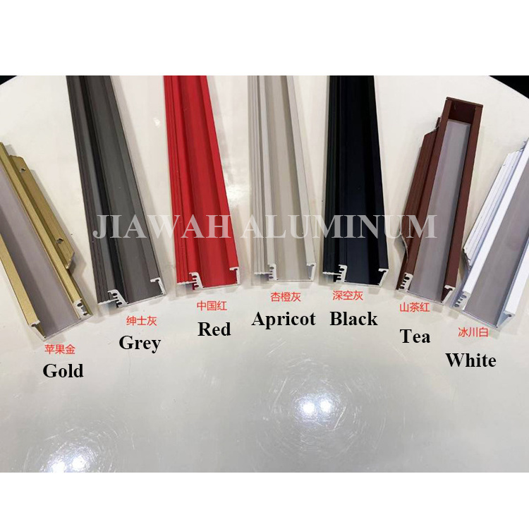 Ready Mould Kitchen Interior Cabinet Aluminium Alloy Profile For Furniture Wardrobe Bedroom Frosted Glass Door Anodized Profiles