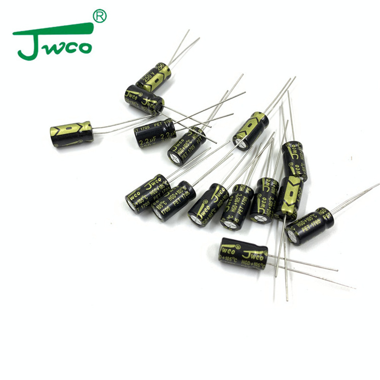 JWCO 105C 5000-8000HS 250v 6.3*12 Low leakage current aluminum super capacitors for UPS power suppliers