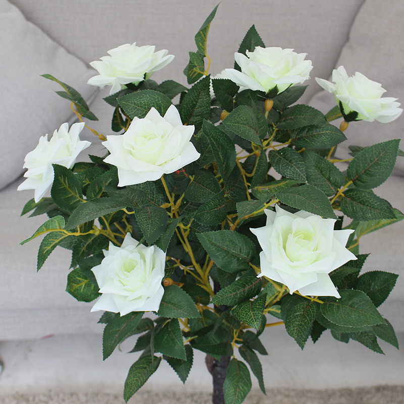 JIAWEI Fake Plants New Fashion New Popular In Pots Silk White Roses Rose Multi Color Selection Artificial Rose Trees Flower