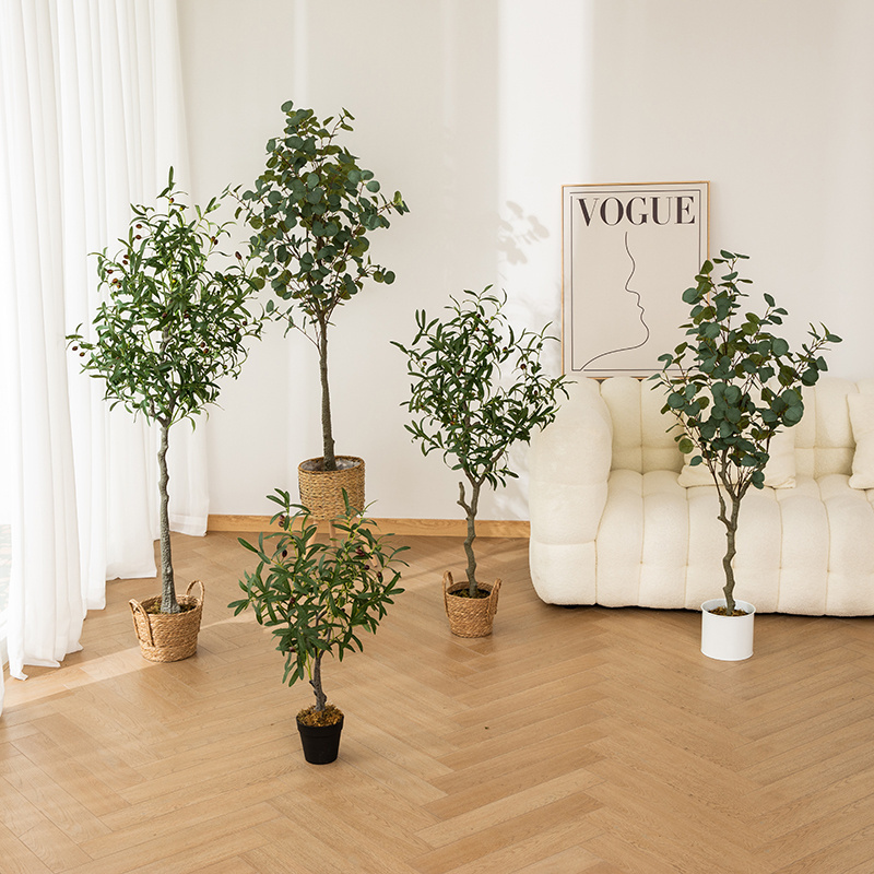 New Design Wholesale Artificial Olive Tree Faked Faux Olive Tree Plant for Home Office Shopping Mall Store Decoration