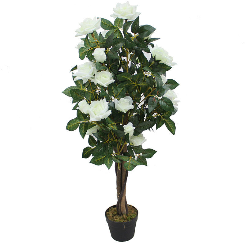 JIAWEI Fake Plants New Fashion New Popular In Pots Silk White Roses Rose Multi Color Selection Artificial Rose Trees Flower