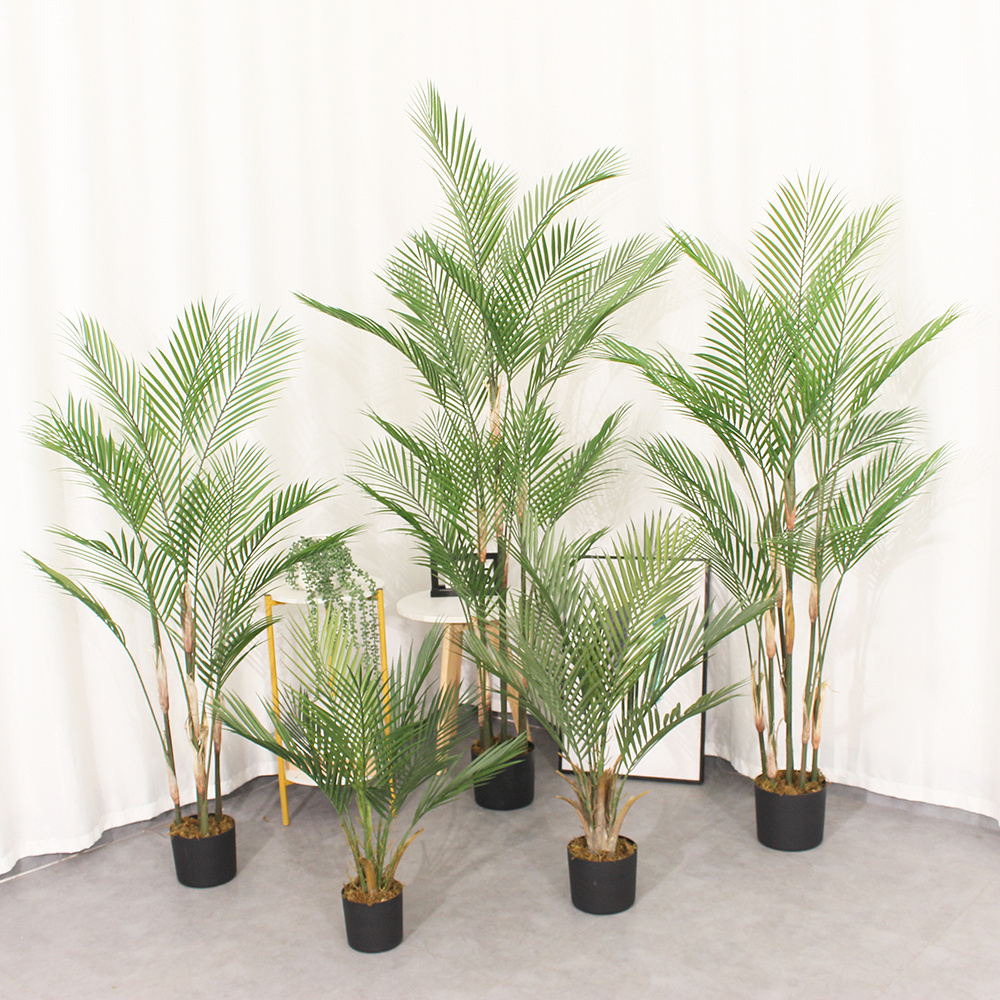 Wholesale Online Sale UV Resistant  Indoor and Outdoor Decoration Artificial Areca Palm Tree plants