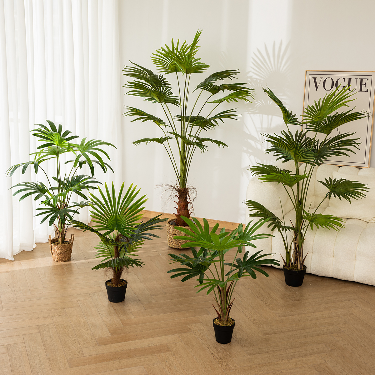 China Factory High Quality Indoor Artificial Palm Bonsai Tree Tops For Sale Outdoor