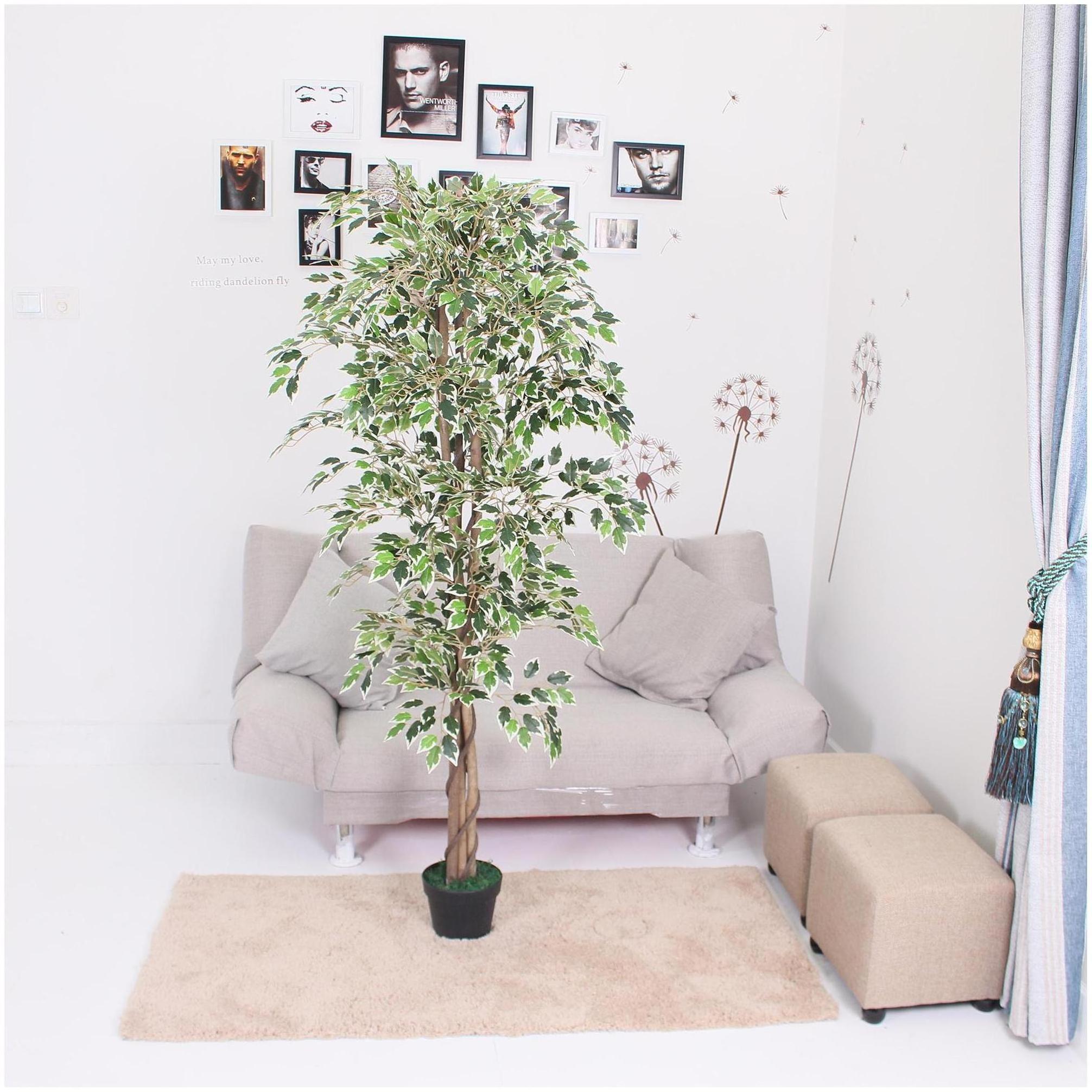 Flowers Artificial Plants Pot Plastic Low Price For Decoration Bridal Bouquet Indoor Popular Bulk Ficus Artificial Mangrove Tree