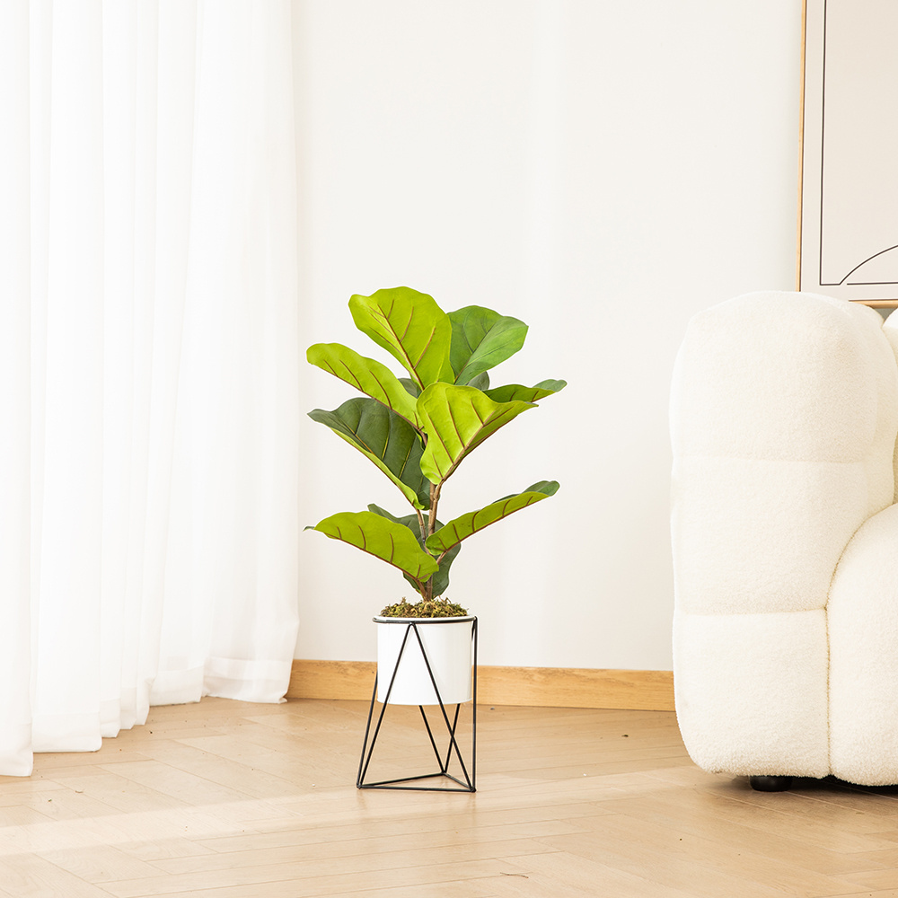 Factory Wholesales Hot Selling  Plastic Artificial Plants Tree  Fiddle Leaf Fig Tree Ficus Tree