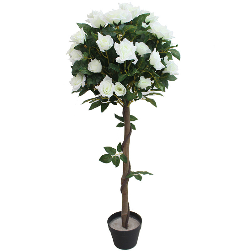 JIAWEI Fake Plants New Fashion New Popular In Pots Silk White Roses Rose Multi Color Selection Artificial Rose Trees Flower