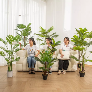 Hot  selling   plastic indoor plants  artificial bonsai plant tree  artificial potted palm plant