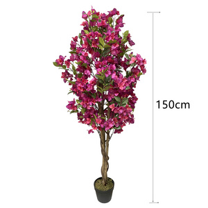 Home Party Wedding Decoration Artificial Tree Nearly Natural Artificial Bougainvillea Pink Flower Tree