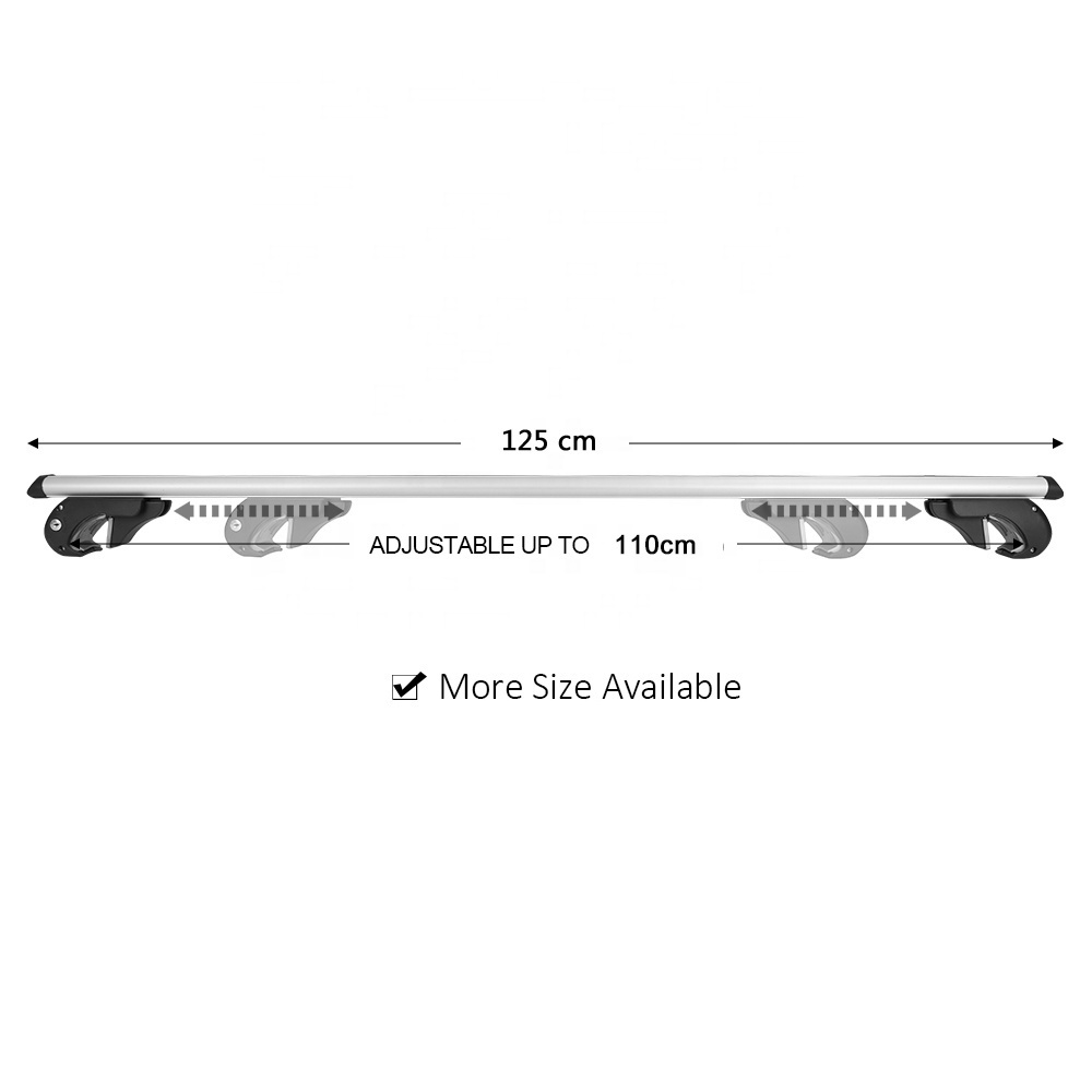 2 Piece Heavy Duty Universal Cross Rail car Roof Rack bar