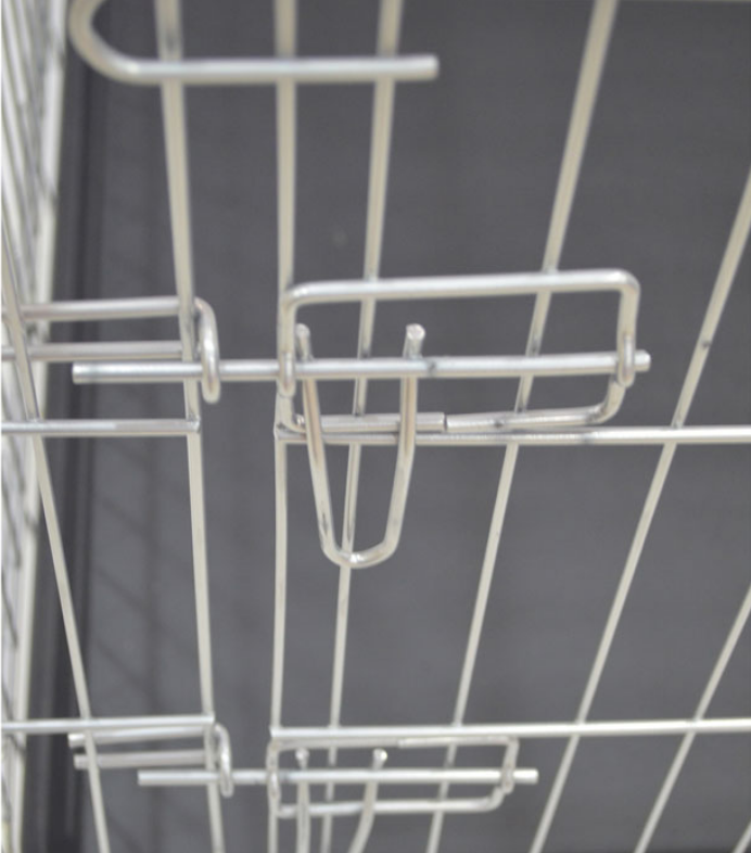 Folding Metal Crates Foldable Wire Mesh Pallet Storage Cage For Dogs