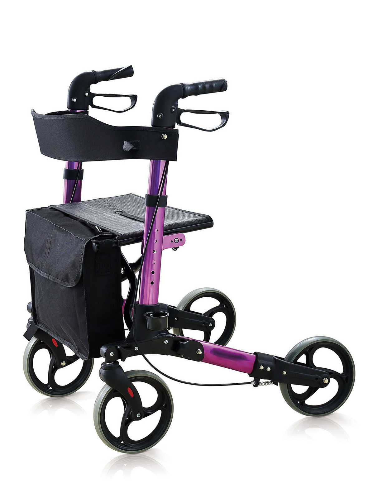 High quality Foldable Aluminum outdoor shopping medical rollator walker with Seat For Elder