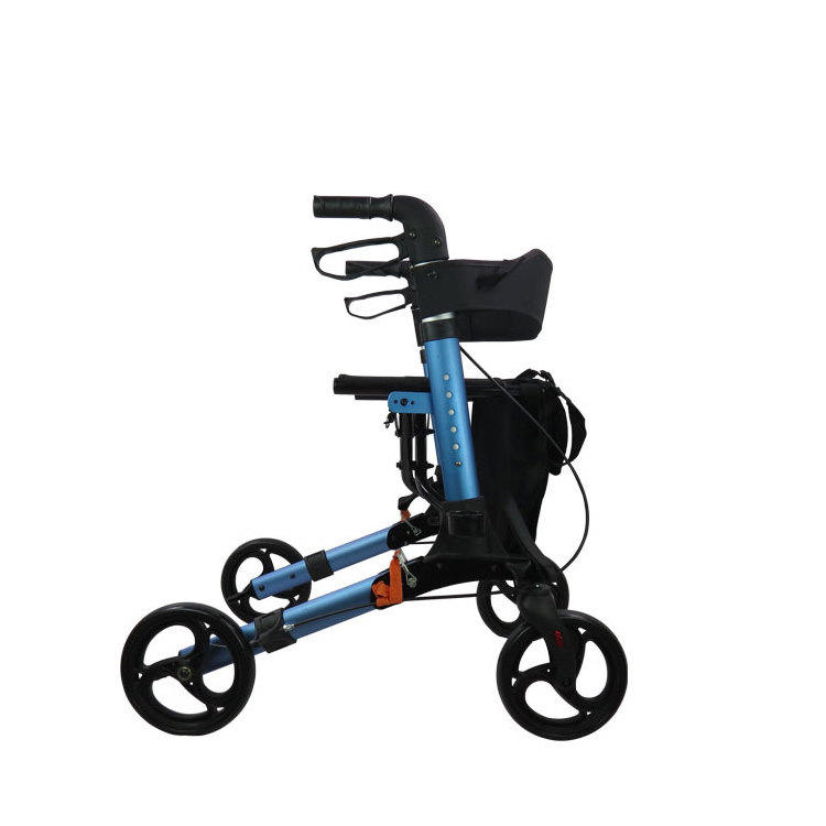 High quality Foldable Aluminum outdoor shopping medical rollator walker with Seat For Elder