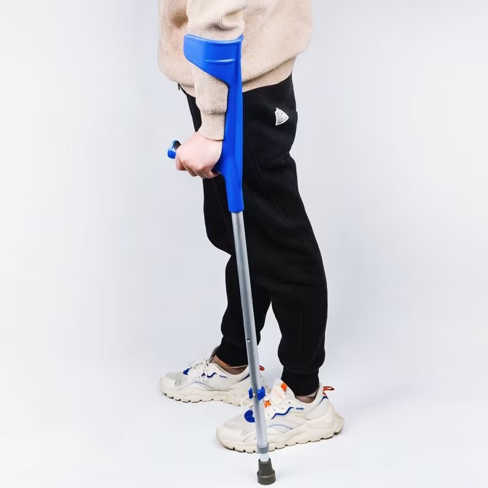 medic disabled antislip elbow leg walking foldable forearm axillari folding adjustable aluminum alloy underarm crutches canes