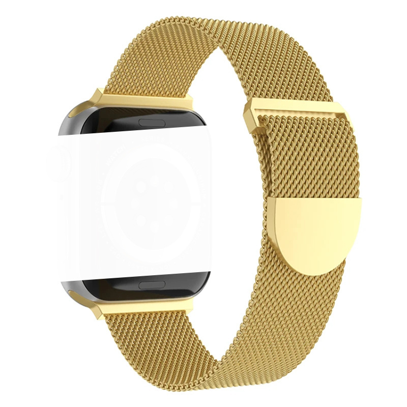 Milanese Loop Stainless Steel Metal Watch Band Gold 38 40 42 44 45mm Magnetic Smart Watch Strap For Apple Watch