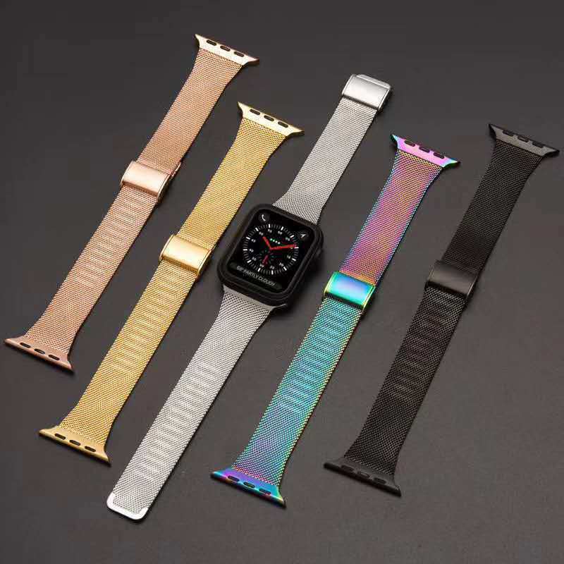 Milanese Loop Stainless Steel Bracelet Metal Wrist Watch Strap Fit For Apple Full Series Watches