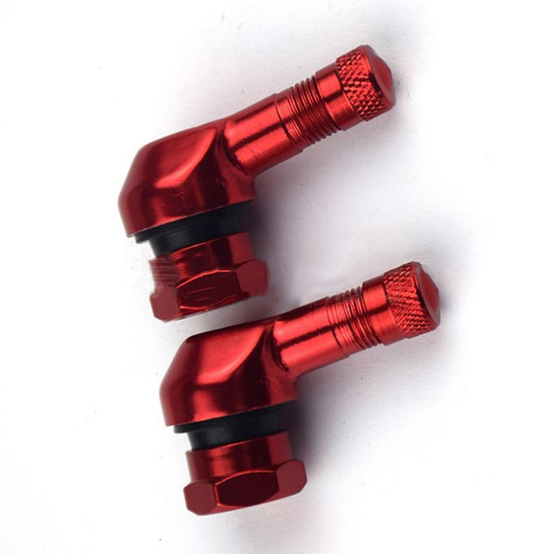 CNC Motorcycle & E-bike Valve Nozzle: Right-Angle, Leak-Proof, Anodized Aluminum Alloy with Copper Core