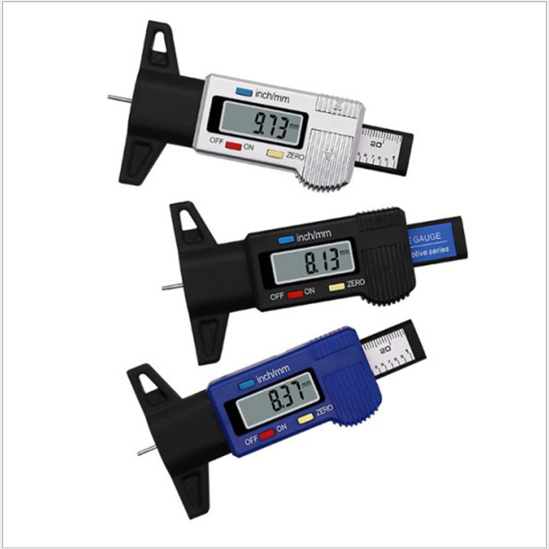 Tire Thread Depth Gauge Tire Pressure Gauge Digital LCD Tyre,Tread Depth Gauge Meter Measurer 0-25mm Metric/inch