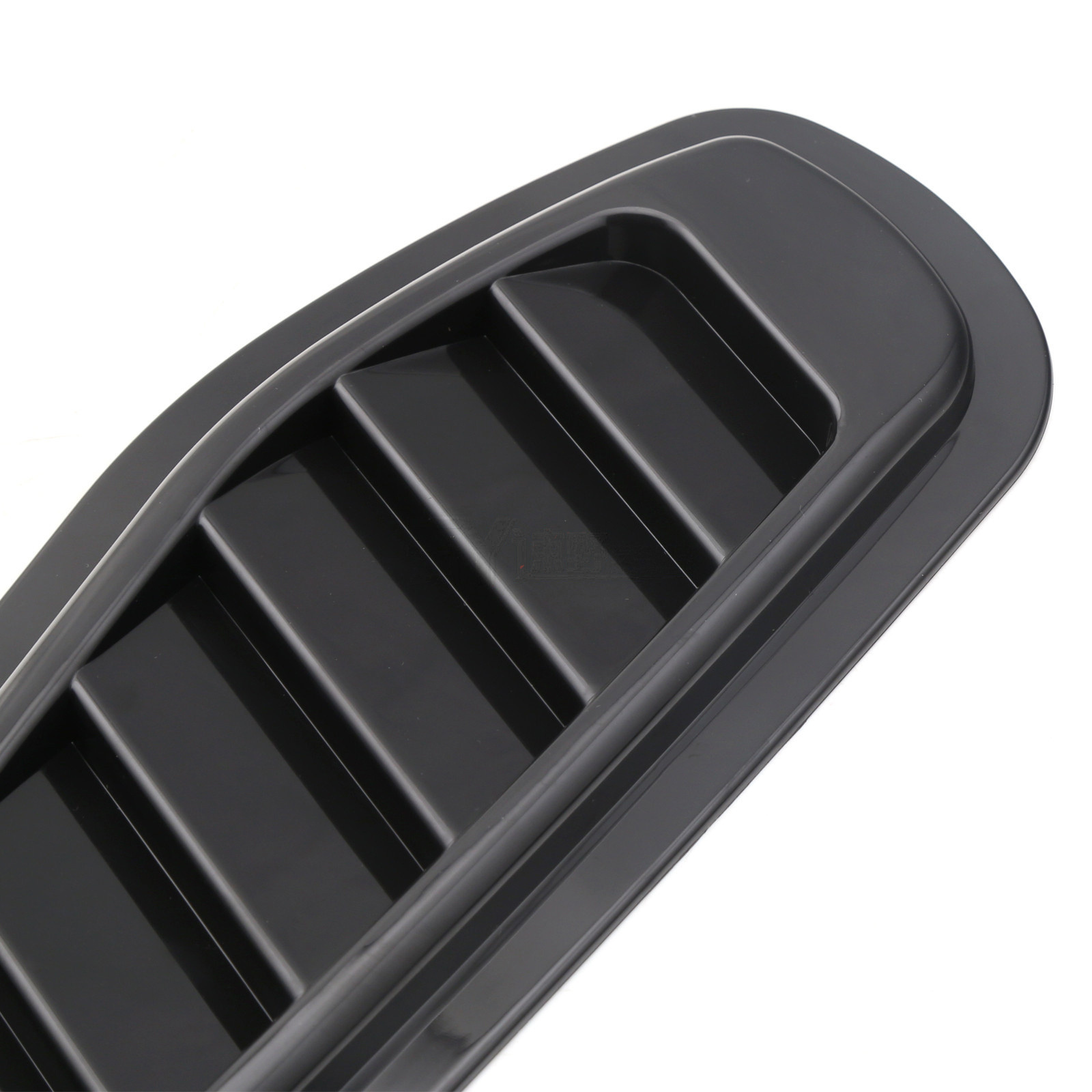 YCL-009 Universal Car Decorative Air Flow Intake Scoop Turbo Bonnet Vent Cover X2 Black