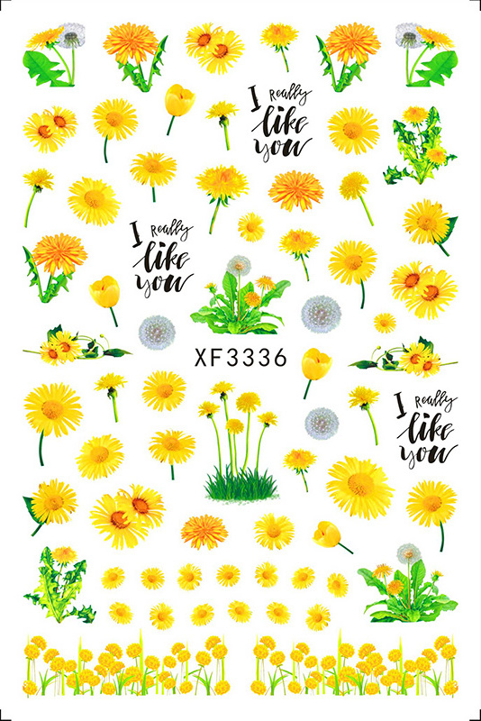 Yellow flowers Little Daisy Nail Stickers for Nail Decoration