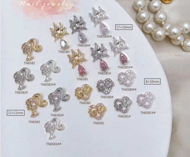 nail art barbie sticker charms foil decorations collections