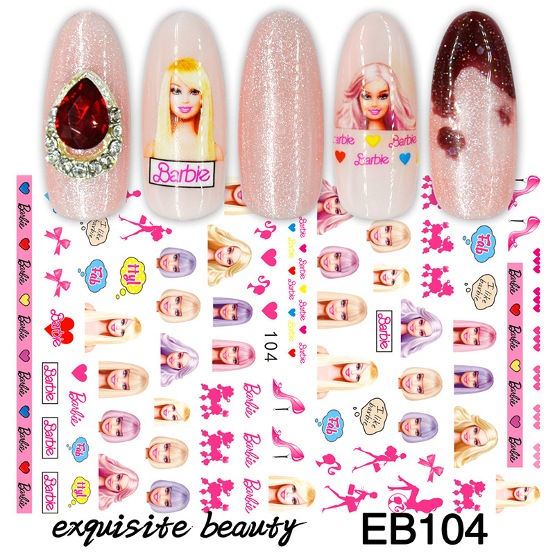 nail art barbie sticker charms foil decorations collections