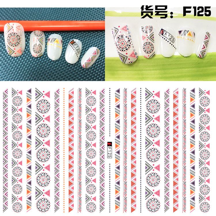 F125-136 Cartoon Bear Rabbit Sailor Moon Nail Art Decals 3D Manicure Applique Nail Stickers for Nail Decoration