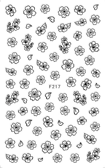 F217-219 Bowknot Flower Diamond Nail Art Decals 3D Manicure Applique Nail Stickers for Nail Decoration