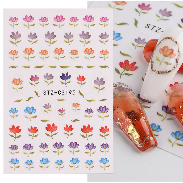 STZ nail halo dyed sticker ink iris nail art adhesive sticker