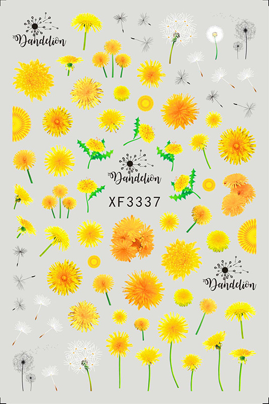 Yellow flowers Little Daisy Nail Stickers for Nail Decoration