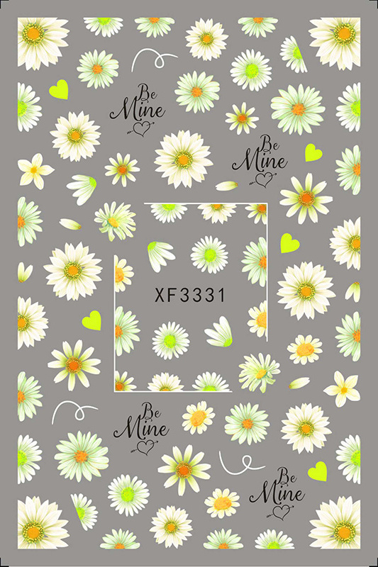 Yellow flowers Little Daisy Nail Stickers for Nail Decoration