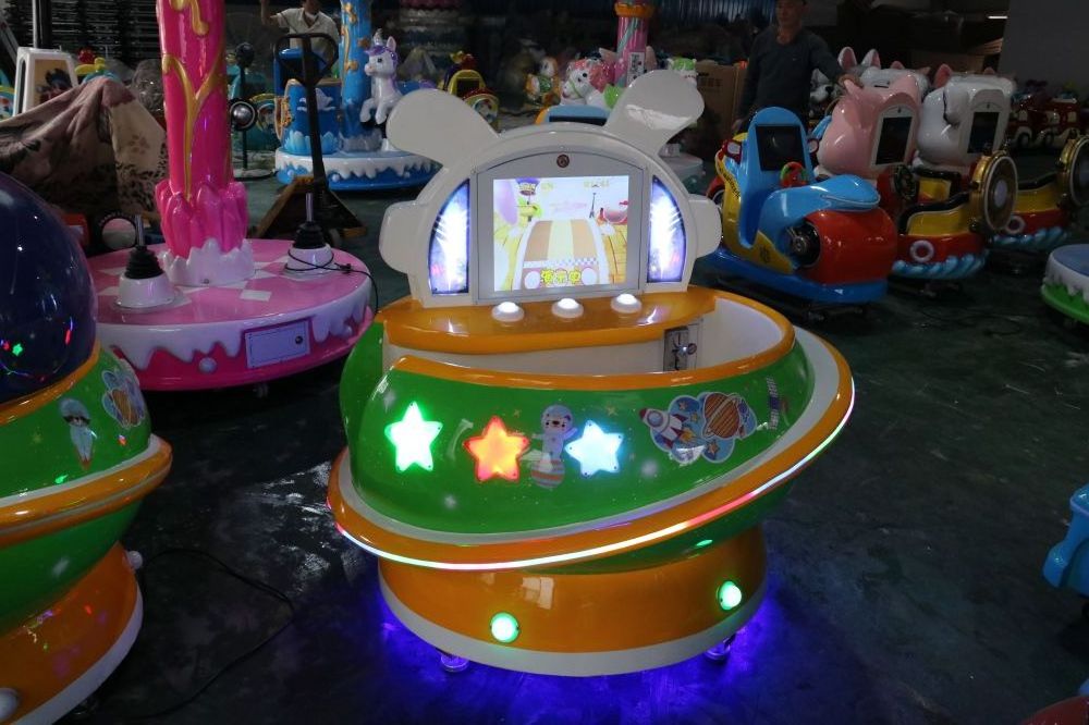 Coin operated children's ride rotating video machine arcade video children's game machine indoor children's fun game machine