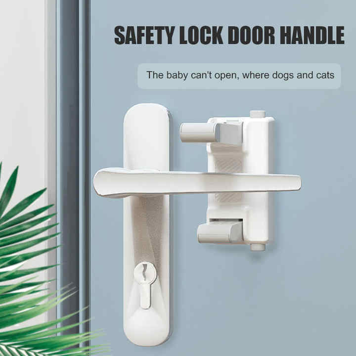 Safety Protective Door Handle Lock Safety Tools Baby Door Lock Handles Child Adhesive Proof Doors