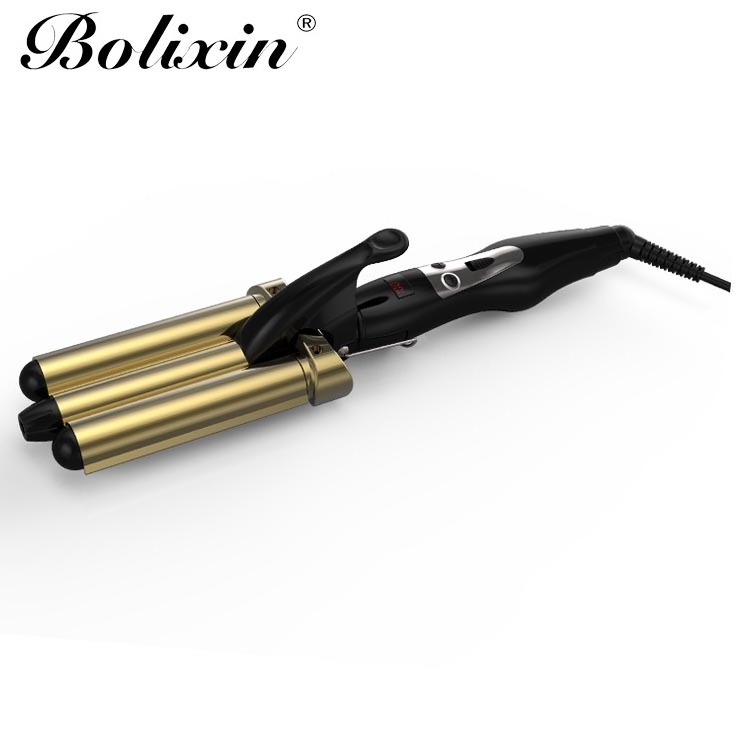 Hair curler with three tubes, machine for curling hair, digital perm machine