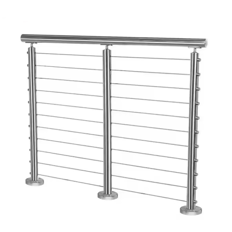 hot sales stainless steel handrails indoor balustrade stair Side Mounted Balcony diy cable Wire railing post