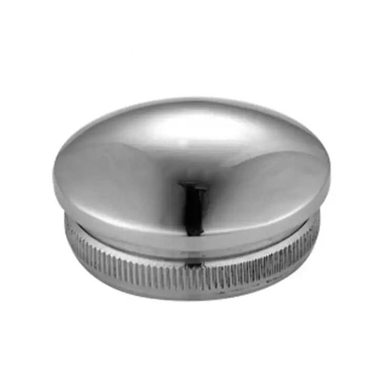 FG-04 Top Seller Customized Logo Round Balcony  Stainless Steel Threaded End Cap Pvc Pipe