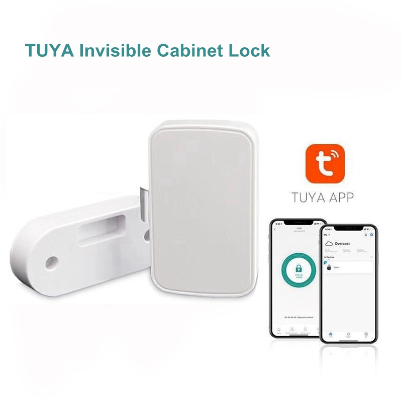 Tuya BT Smart Lock APP Unlock Invisible Electronic Drawer Lock File Hidden Cabinet Door Locks Keyless Switch Anti-theft