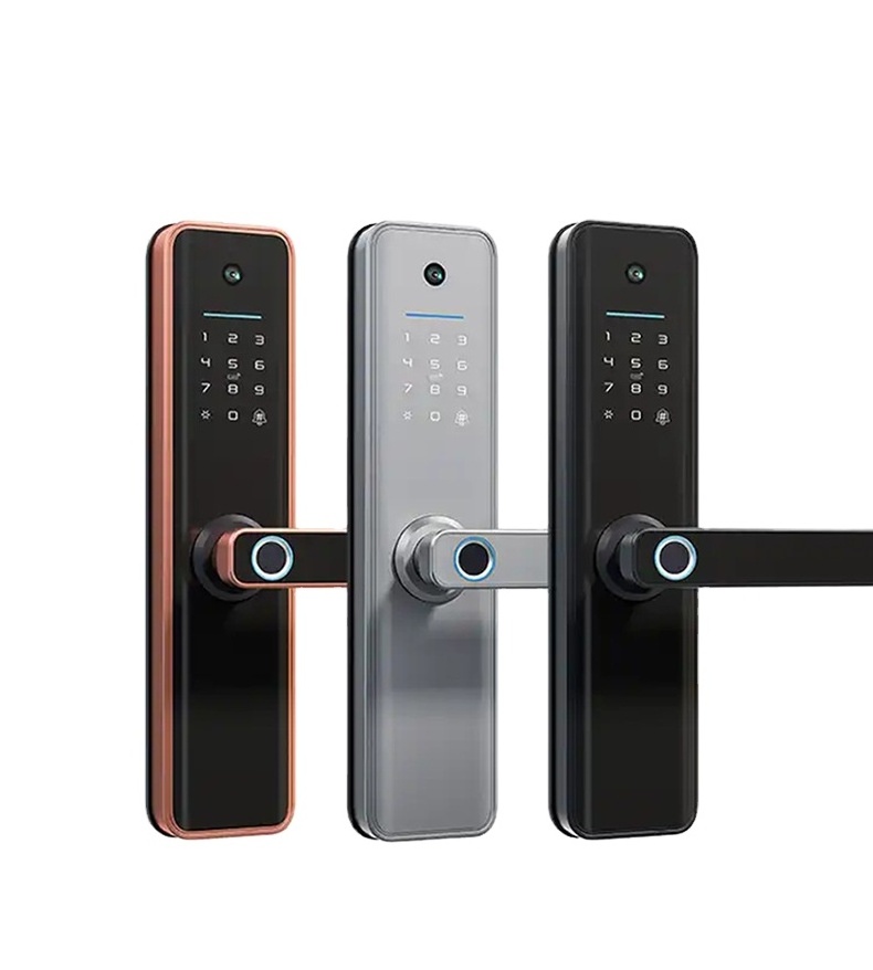 Smartlife 2023 New Design Smart Home Safety Cat Eyes Camera View Tuya Fingerprint Digital Door Lock