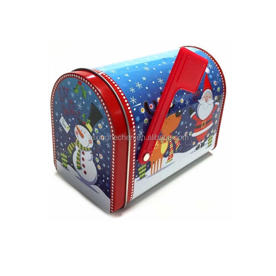 Mailbox letter box shape gift card tin box