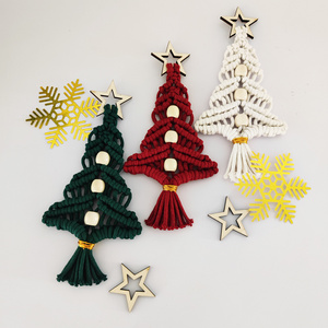 Hand-woven Christmas Tree mural hanging Fashion style Nordic retro Christmas snowflake mural