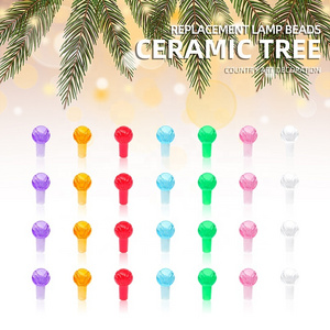 Multicolor Small Candy Light Beads Replacement Bulbs for Ceramic Christmas Tree Accessories DIY Home Party Decor Navidad