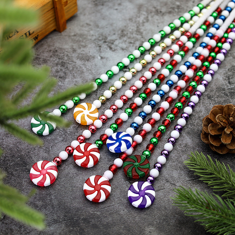 House Decorations for Christmas Tree Red White Candy Strip Curl Bell Picks Twist Stick Dining Table Vase Filling