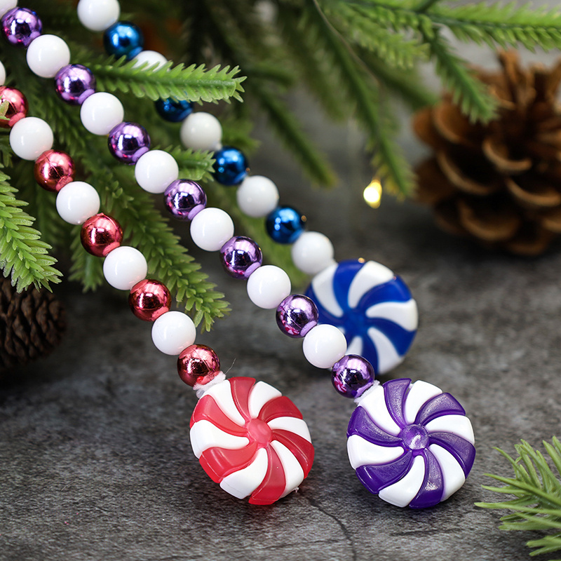 Navidad Christmas Tree Decoration Candy Bells Twist stick Artificial Christmas Peppermint Branches For Holiday Pick