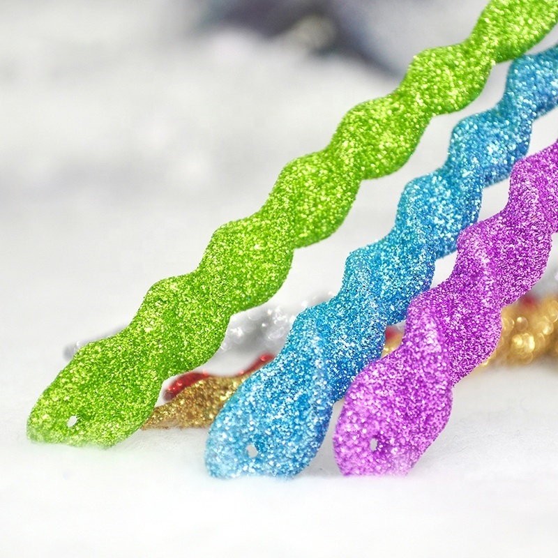 Color Glitter Simulation Icicles Xmas Tree Hanging Ornaments Colorful Threaded Ice Winter Party New Year Supplies