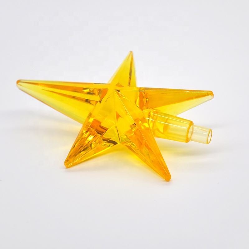 Ceramic Christmas Tree Replacement Light Beads Top Decoration yellow Star Ornaments For Events Party Accessories