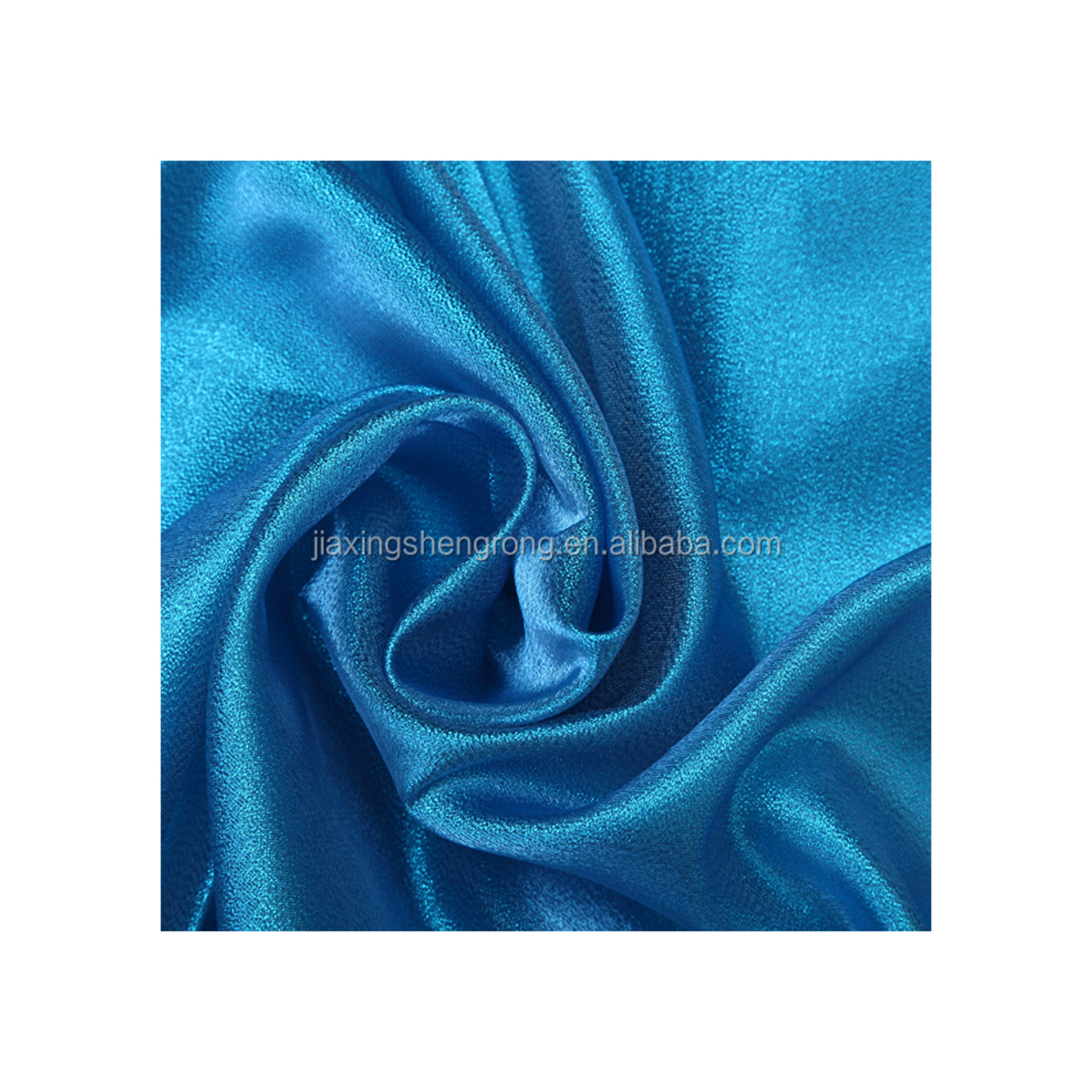 Factory price luxury metallic liquid satin fabric for fashion dress nylon fabric