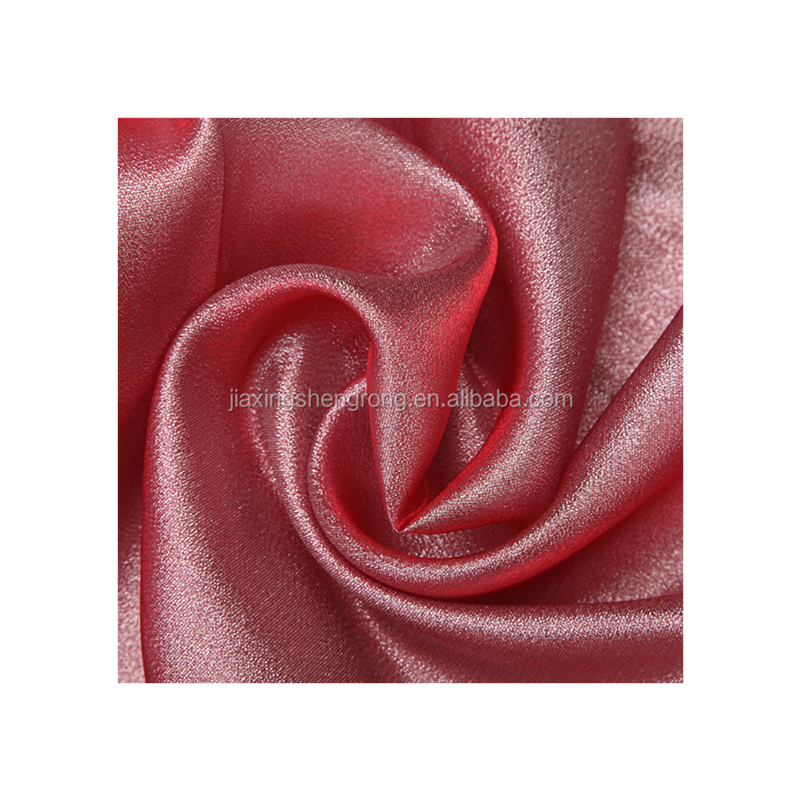 Factory price luxury metallic liquid satin fabric for fashion dress nylon fabric