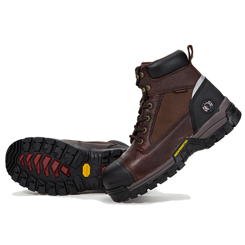 Genuine Leather Waterproof Safety Shoes Composite Toe Work Boots