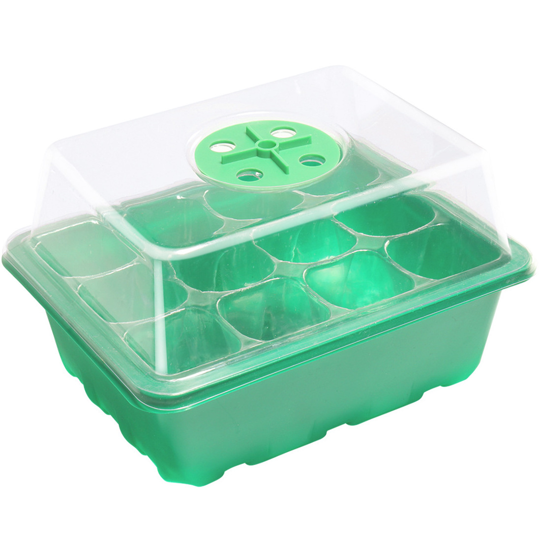 Wholesale 12 Holes Germination Starter Seedling Tray plastic Nursery Trays & Lids