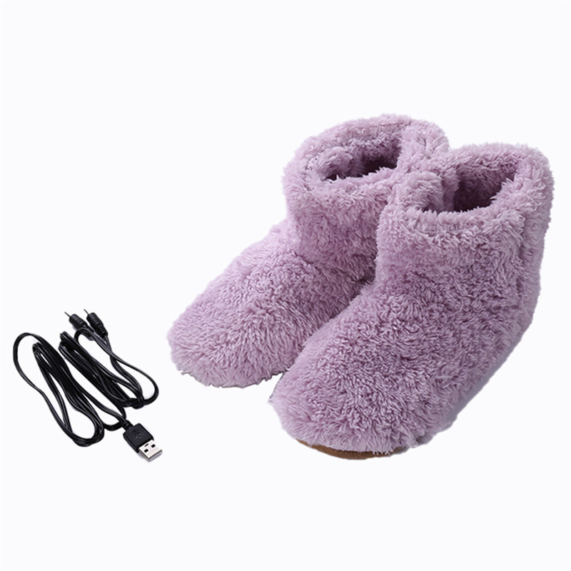 Wholesale high quality Functional Shoes Heated Warm Comfortable Plush USB Electric Heating Slippers Shoes